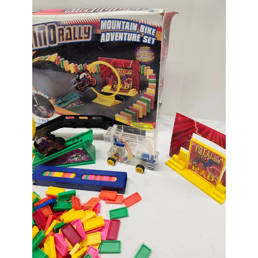 Vintage Domino Rally Mountain Bike Adventure Set Maplegrove Retro Stunt Toy
